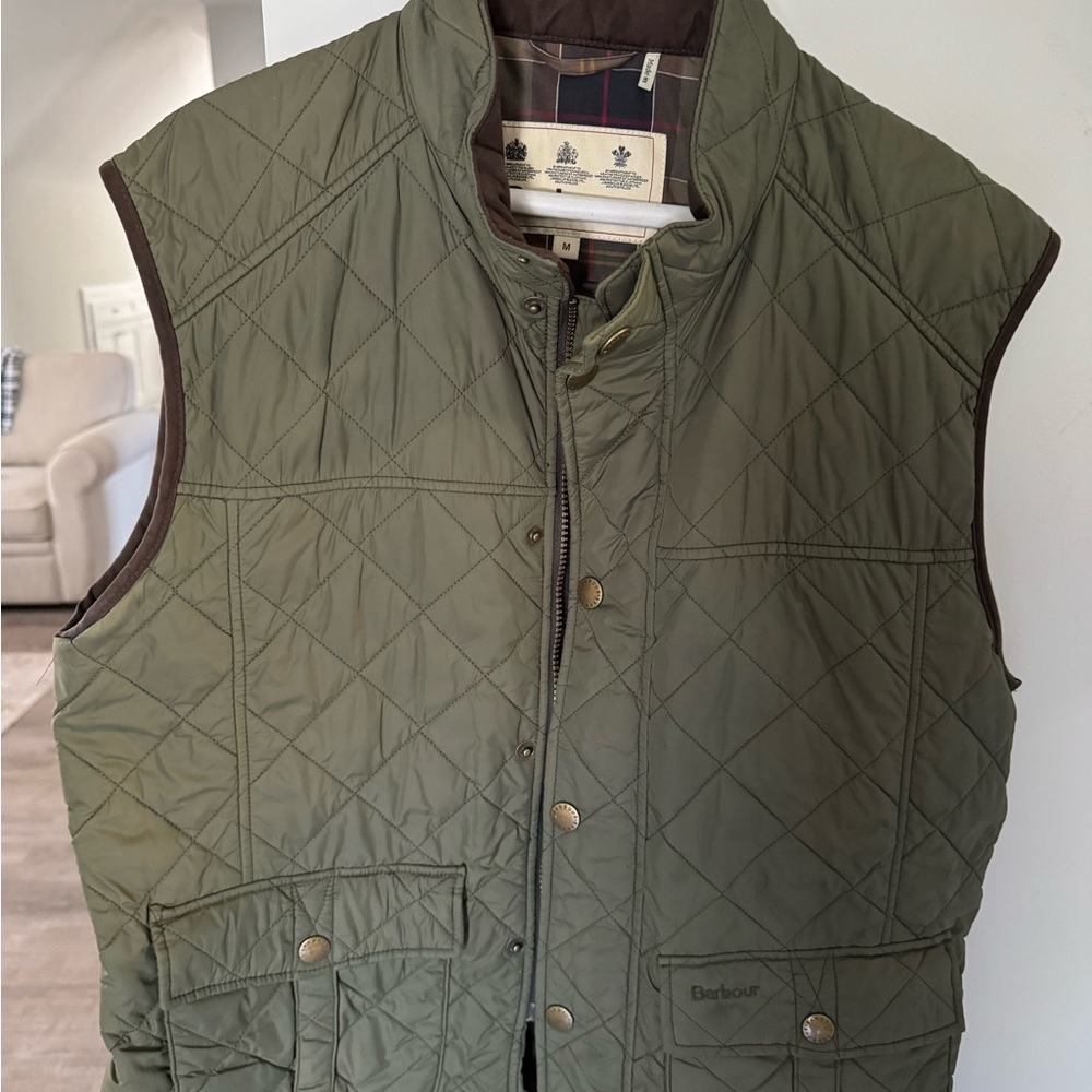 Barbour Green Quilted Outdoor Vest